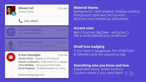 Las nuevas notificaciones en Android L